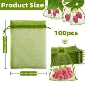 SythorYang double drawstring fruit bag closes securely for easy use