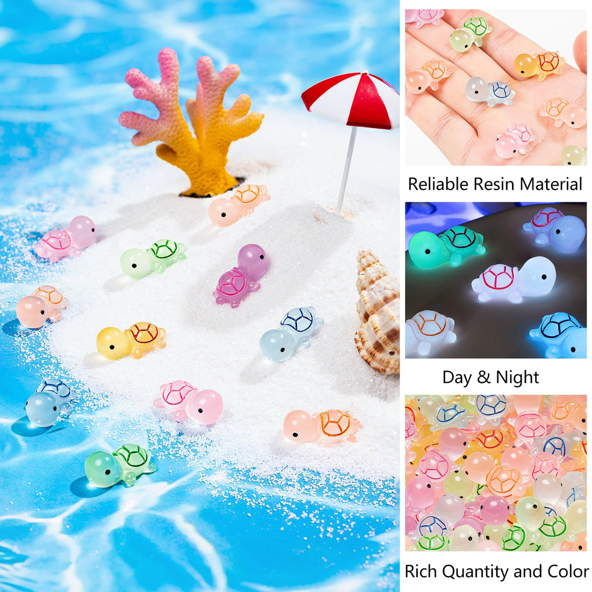 SYWHXY color-variety turtle figures showcase six hue options.