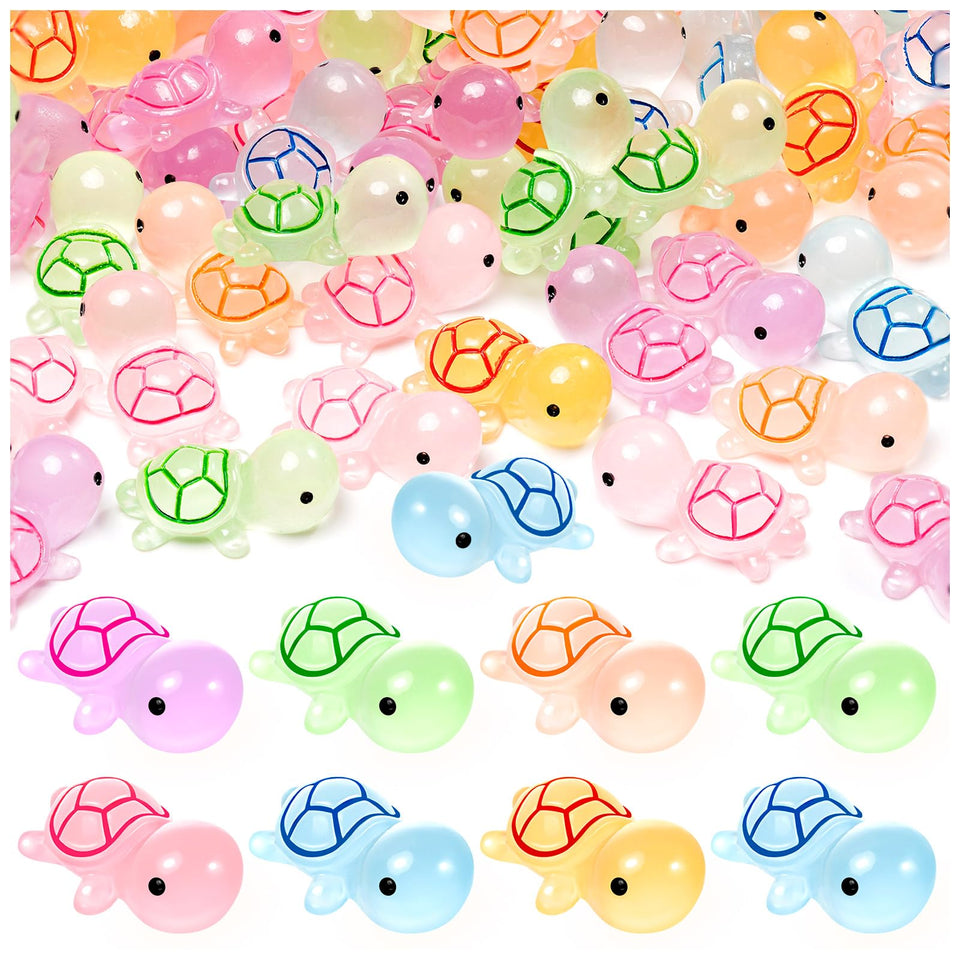 SYWHXY luminous resin sea turtles set for charming ocean-themed decor and crafts.