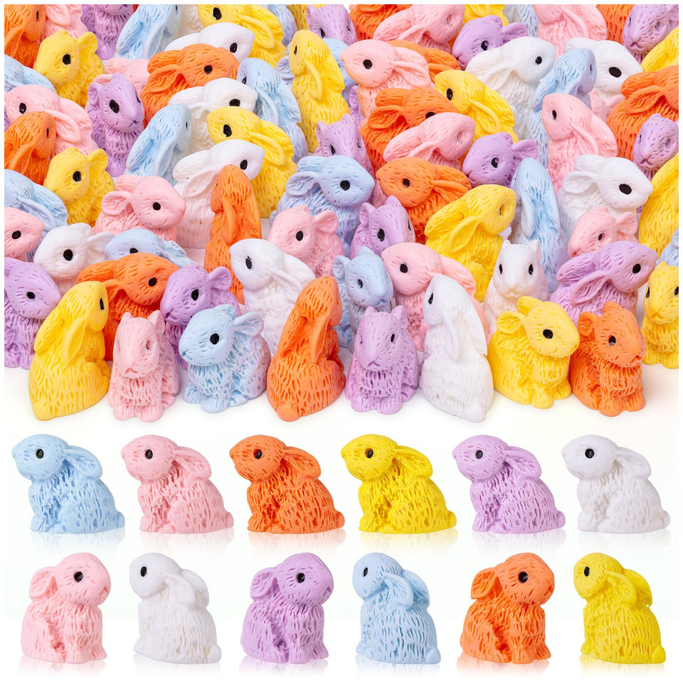 SYWHXY resin rabbit figurine in white for Easter egg filling and display charm