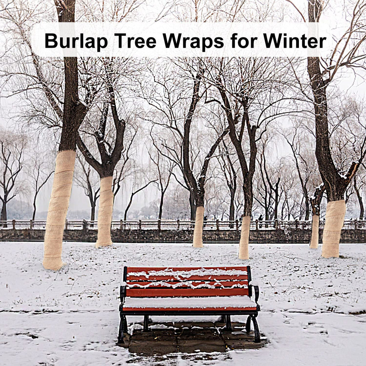 SYWHXY two-roll burlap wraps unrolled for fast coverage