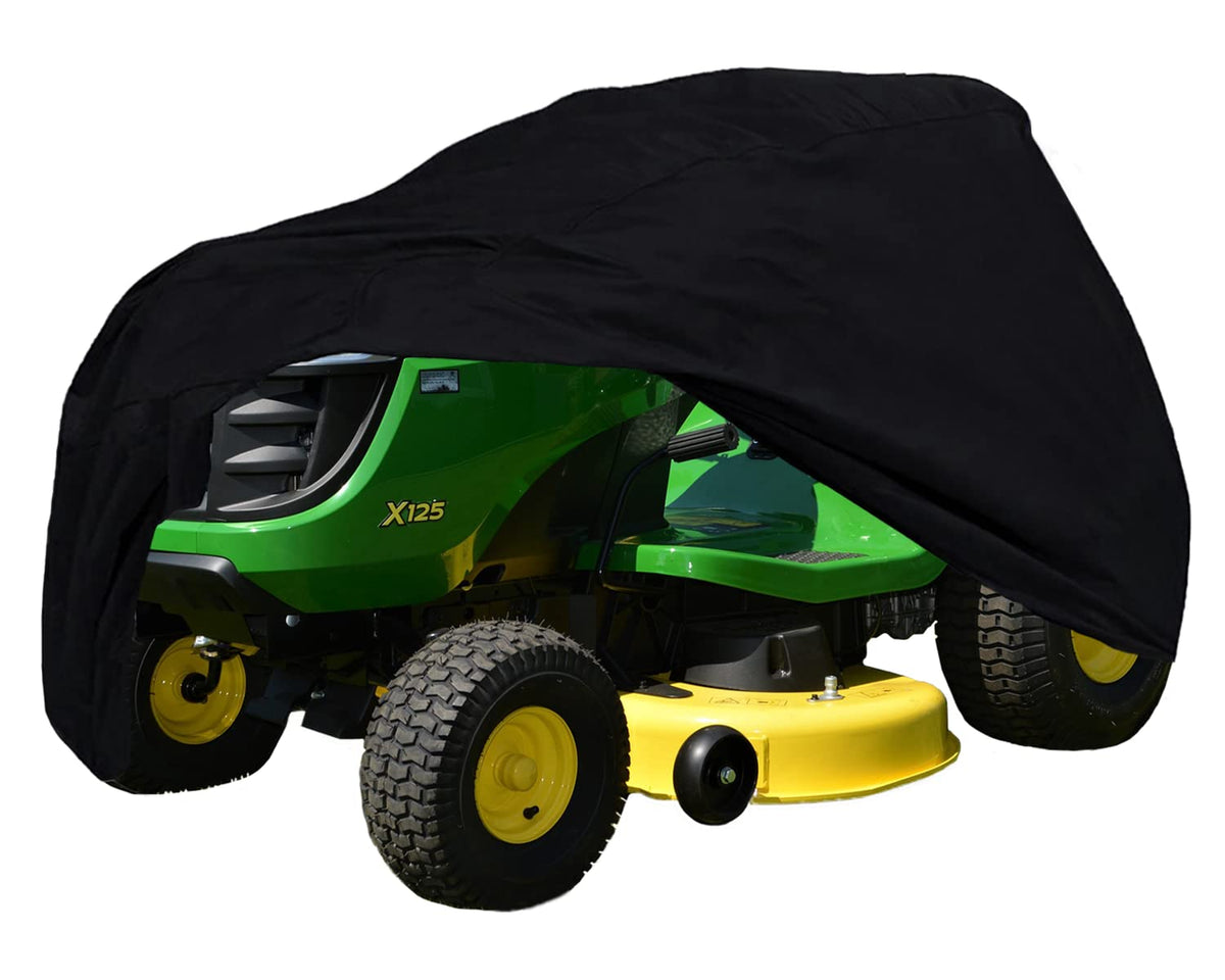 Szblnsm riding lawn mower cover protects a 54-inch deck from rain and dust.