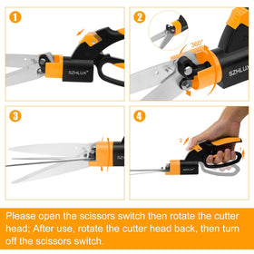 SZHLUX all-angle trimming with 360-degree blade rotation for versatility.