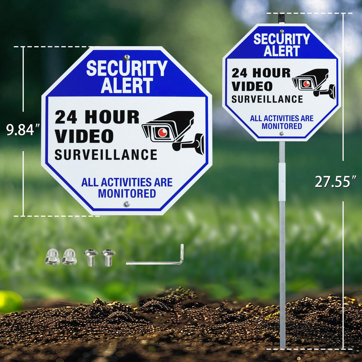 SZhuiyun metal stake enables quick, tool-free installation for outdoor areas.