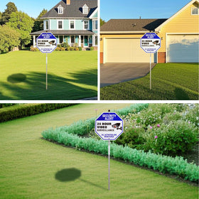 SZhuiyun yard sign helps deter intruders and protect property.