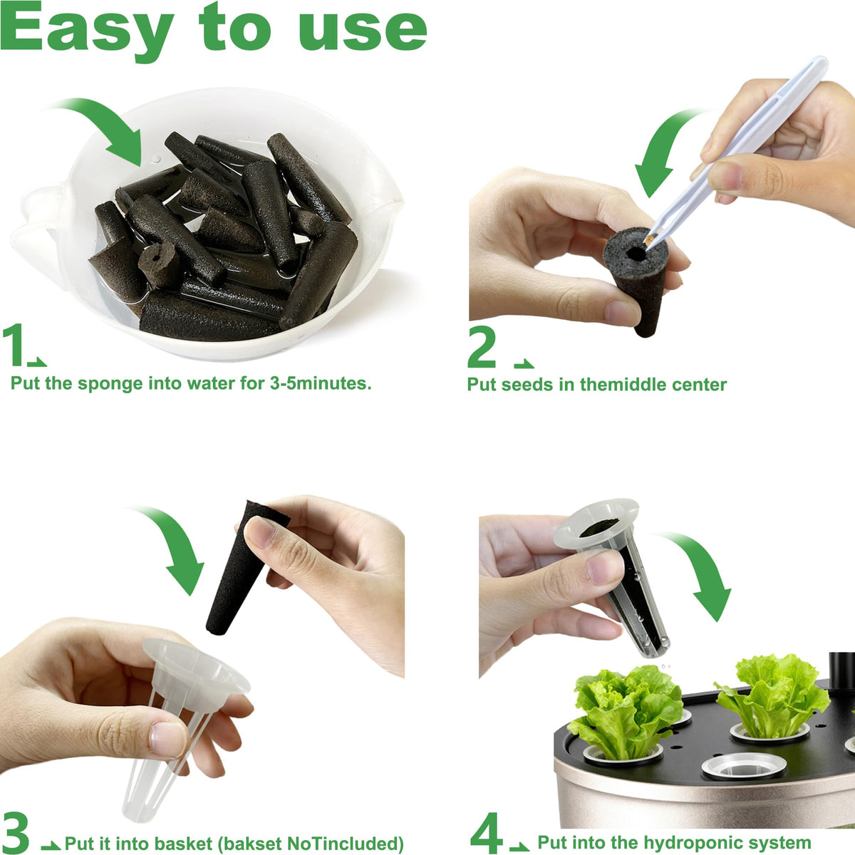 SZLJYLM Seedling-transplant-ready sponges simplify moving plants to soil