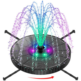 SZMP 3.5W glass panel powers a steady sunlit spray for outdoor fountains