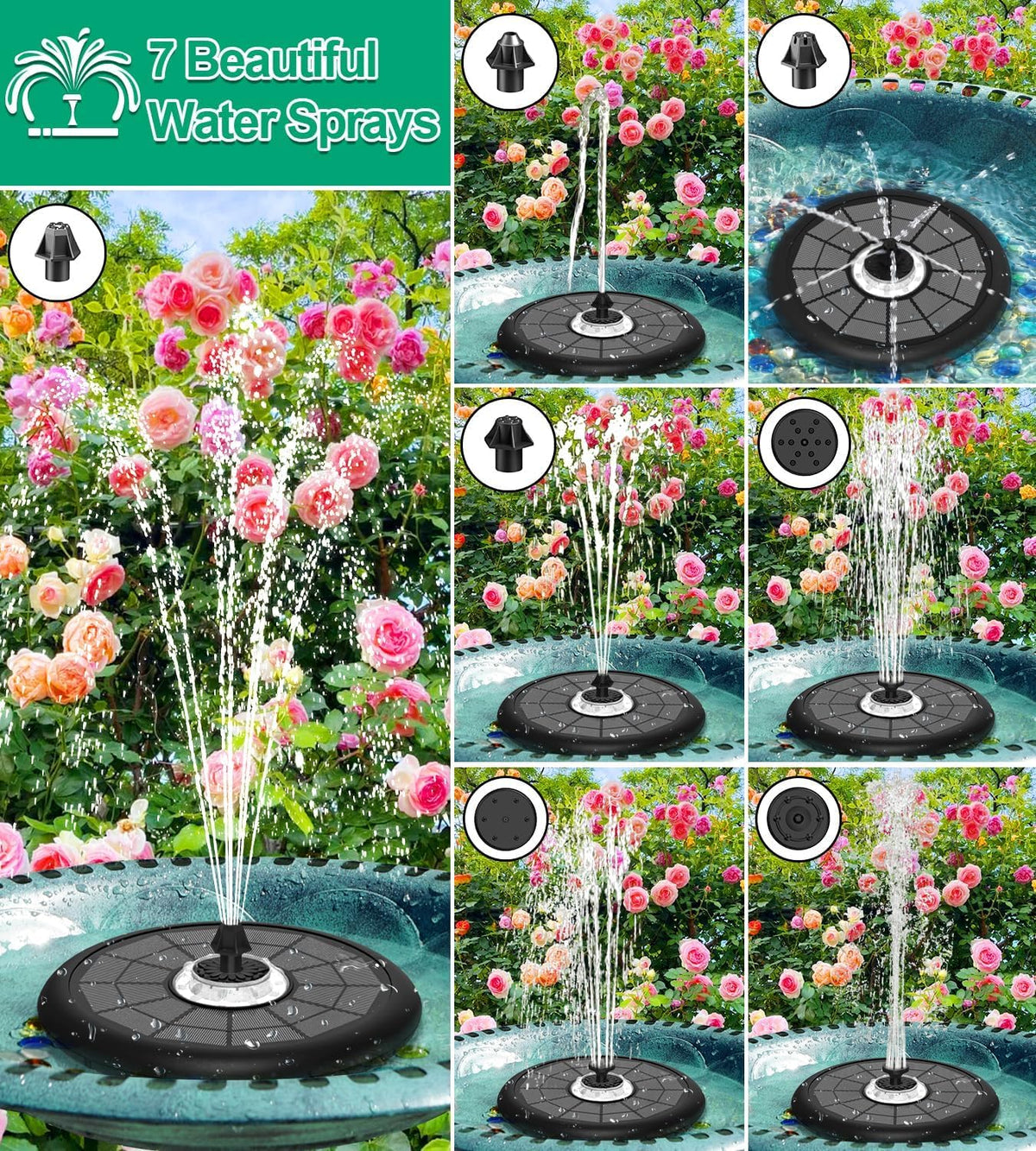 SZMP anti-drift design stabilizes spray and reduces overflows around the basin.