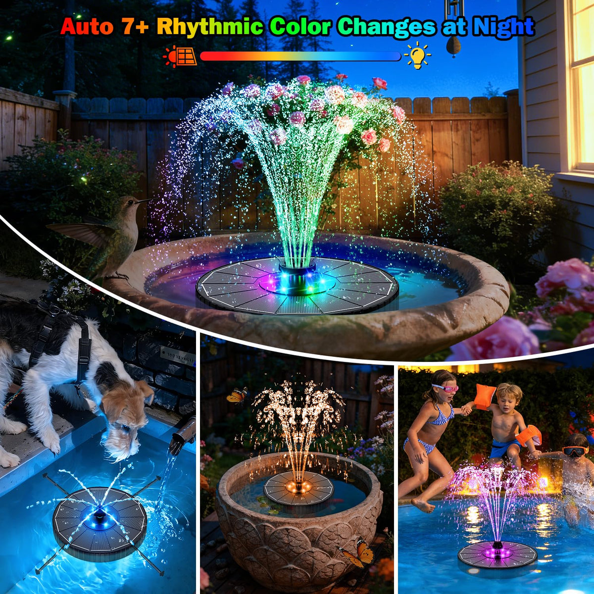 SZMP anti-drift fixed rods keep fountain stable in breeze