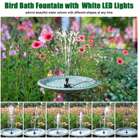 SZMP bird bath fountain 4-gear flow adjusts water height easily
