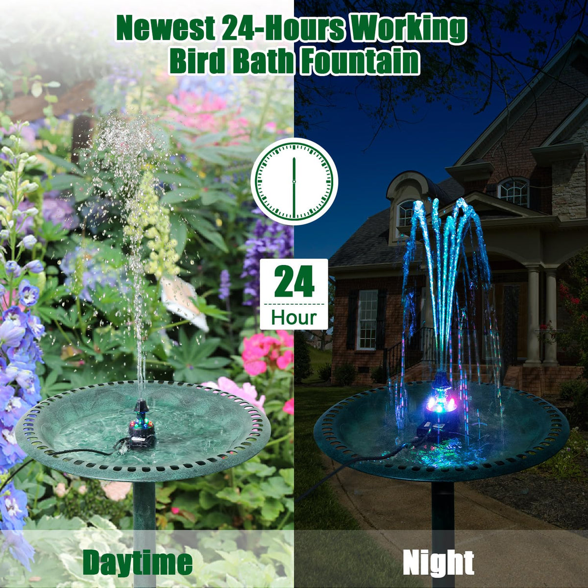 SZMP fountain with flow control valve for adjustable water height