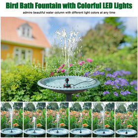 SZMP fountain LED light displaying colorful glow over water