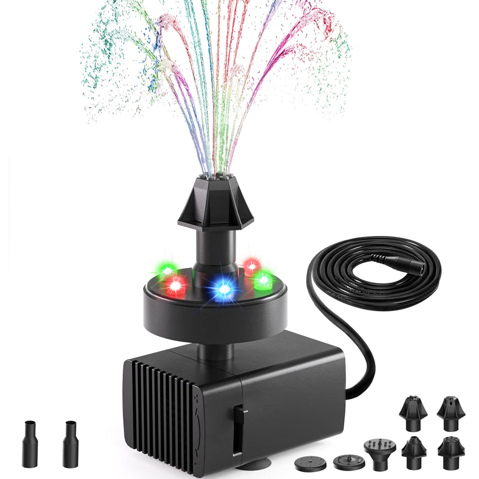 SZMP bird bath fountain unit showing compact pump for outdoor water features