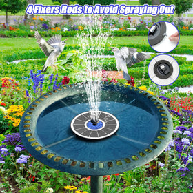 SZMP bird bath water jet displaying lively spray for wildlife-friendly spaces.