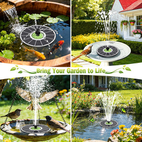SZMP floating fountain enhances ponds and bird baths with effortless setup