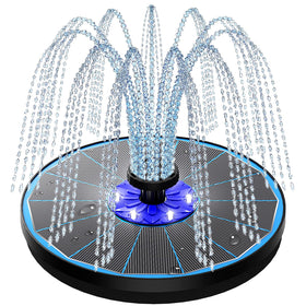 SZMP ready-to-use fountain setup in direct sunlight, spray starts in seconds.