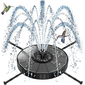 SZMP Solar Fountain with 3 adjustable spray heights for customized displays.