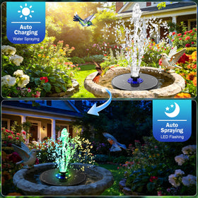 SZMP fountain showing seven nozzle options for varied patterns