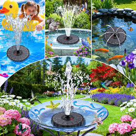 SZMP Solar Fountain all-in-one kit with no wiring enables easy outdoor setup