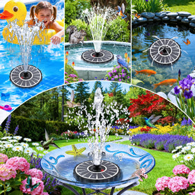 SZMP All-in-one solar fountain kit includes everything needed for setup without wiring.