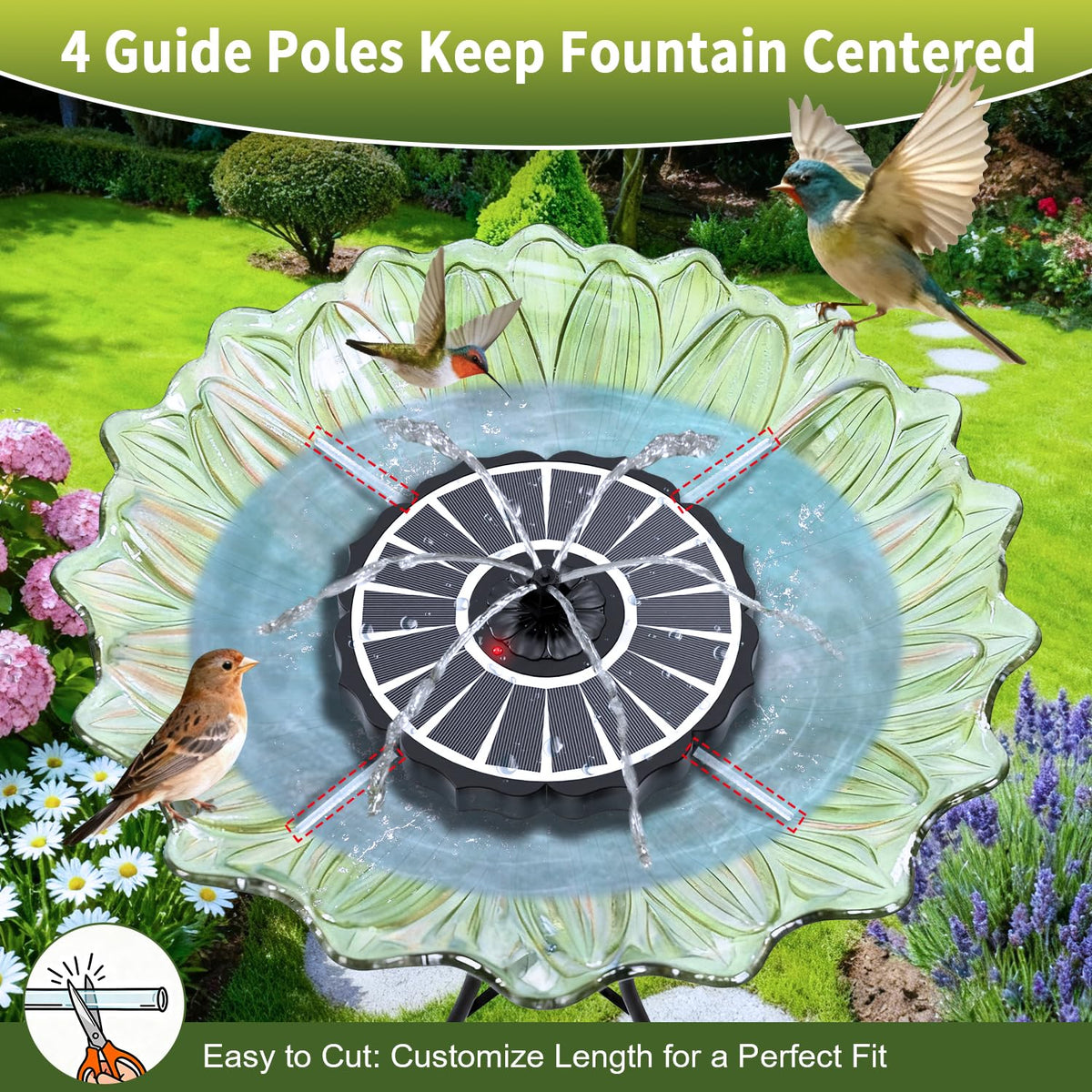 SZMP Anti-drift design keeps the fountain stable and minimizes splashing.