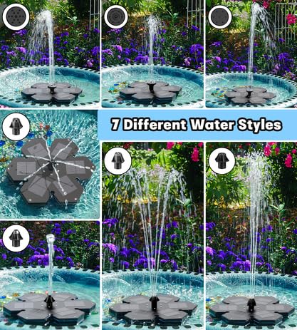 SZMP Solar Fountain anti-drift fixtures keep the unit steady in breeze