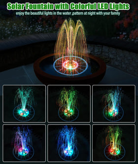 SZMP fountain features built-in 2000mAh battery powering daytime spray and lights