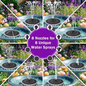 SZMP fountain with eight nozzle patterns to vary water effects