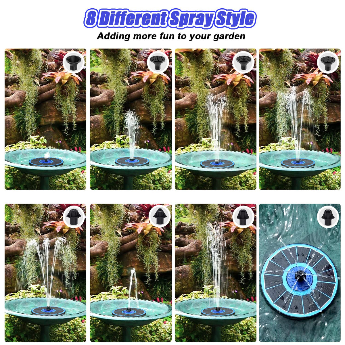SZMP flower nozzle creates graceful, petal-like spray in the fountain.