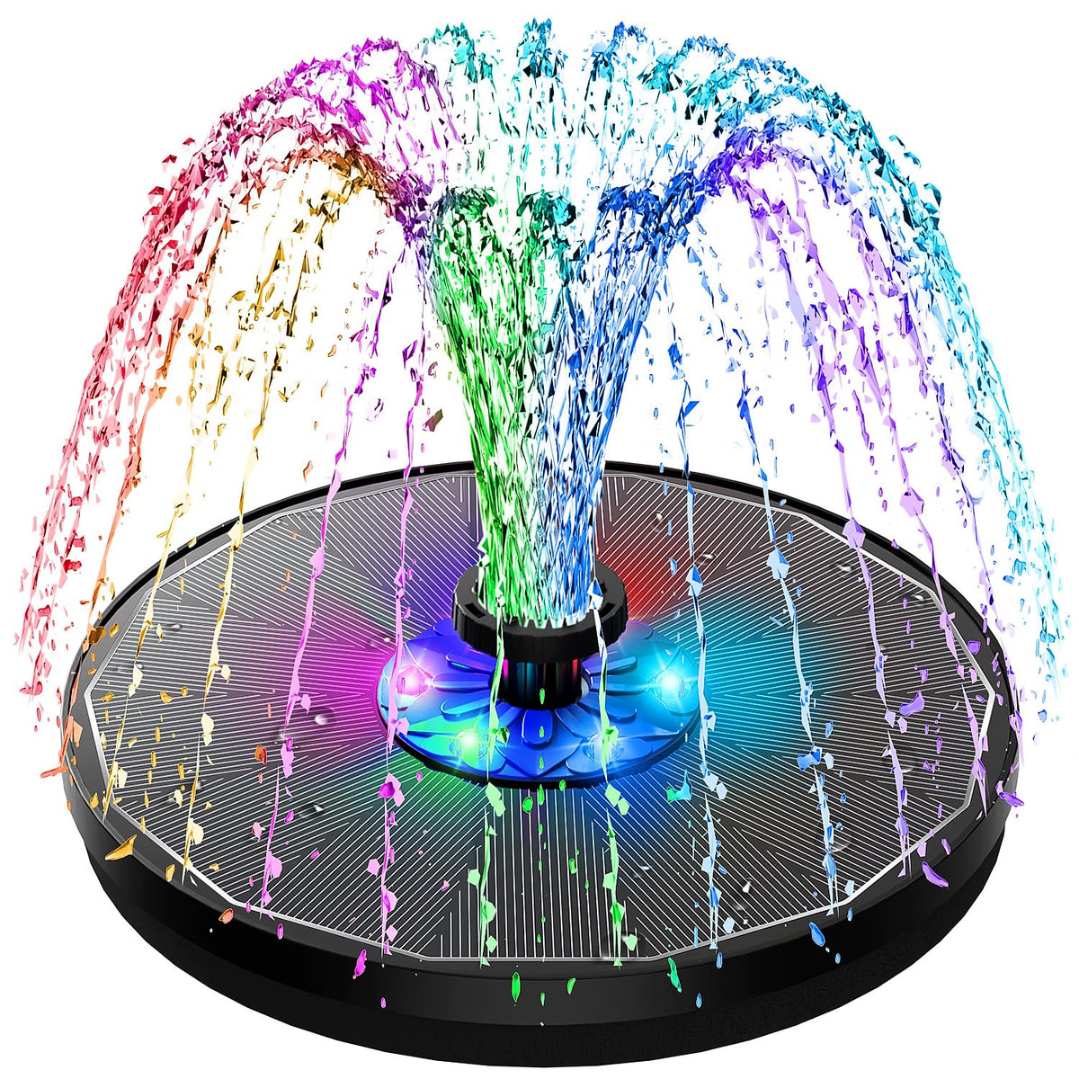 SZMP solar fountain with glass panel 3.5W powering steady daytime spray