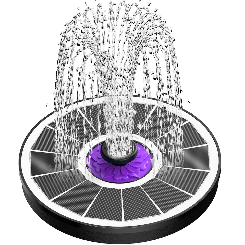 SZMP solar fountain glass panel close-up, clear energy transmission for steadier spray