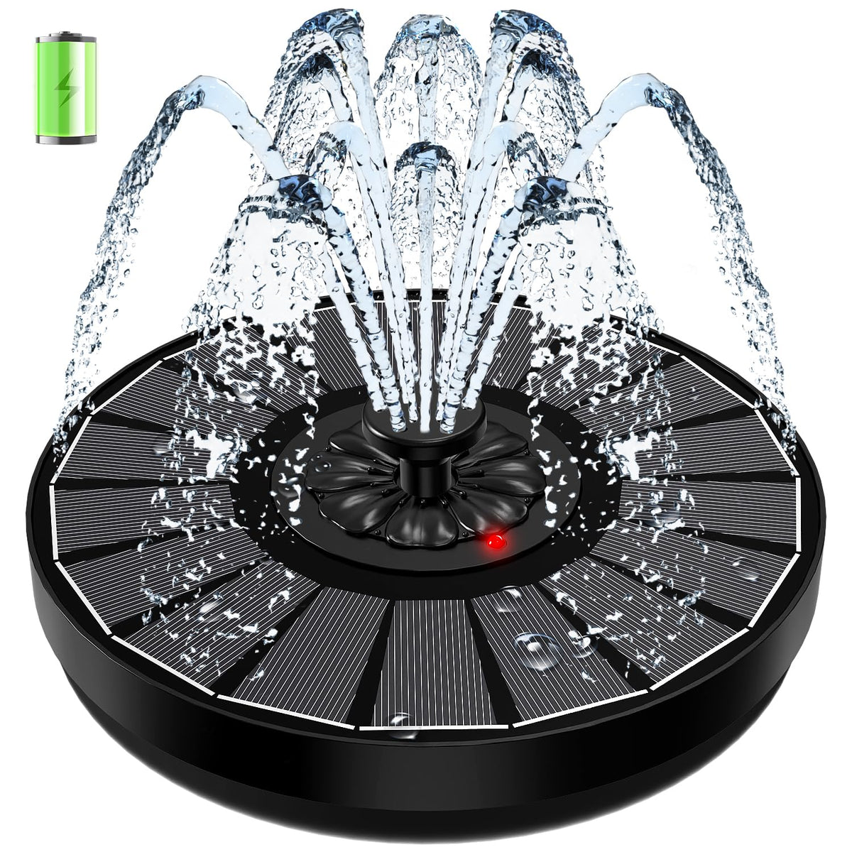 SZMP Solar Fountain glass panel close-up shows fast energy absorption and durability