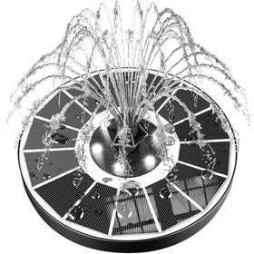 SZMP Solar Fountain glass panel for a durable outdoor water display.