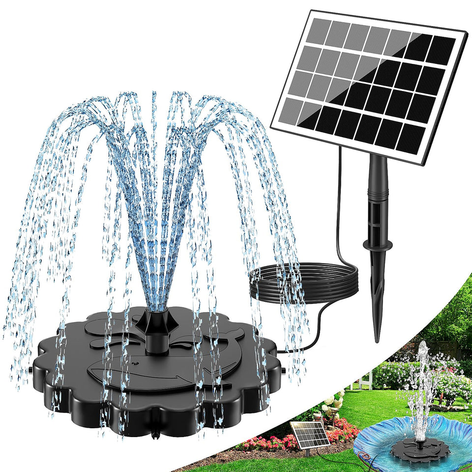 SZMP solar fountain panel all-glass boosts light for steady water flow