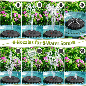 SZMP Solar Fountain smart status indicators provide charge visibility at a glance