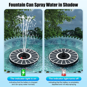 SZMP solar fountain replaceable nozzles enable varied spray patterns
