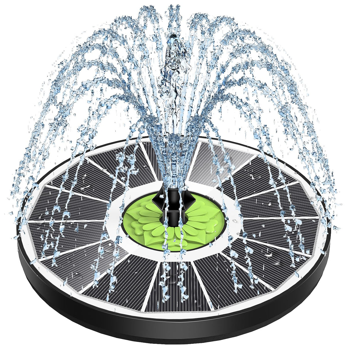 SZMP Upgraded Glass Panel Solar Fountain with a clear panel for a durable garden display