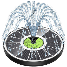 SZMP Upgraded Glass Panel Solar Fountain with a clear panel for a durable garden display