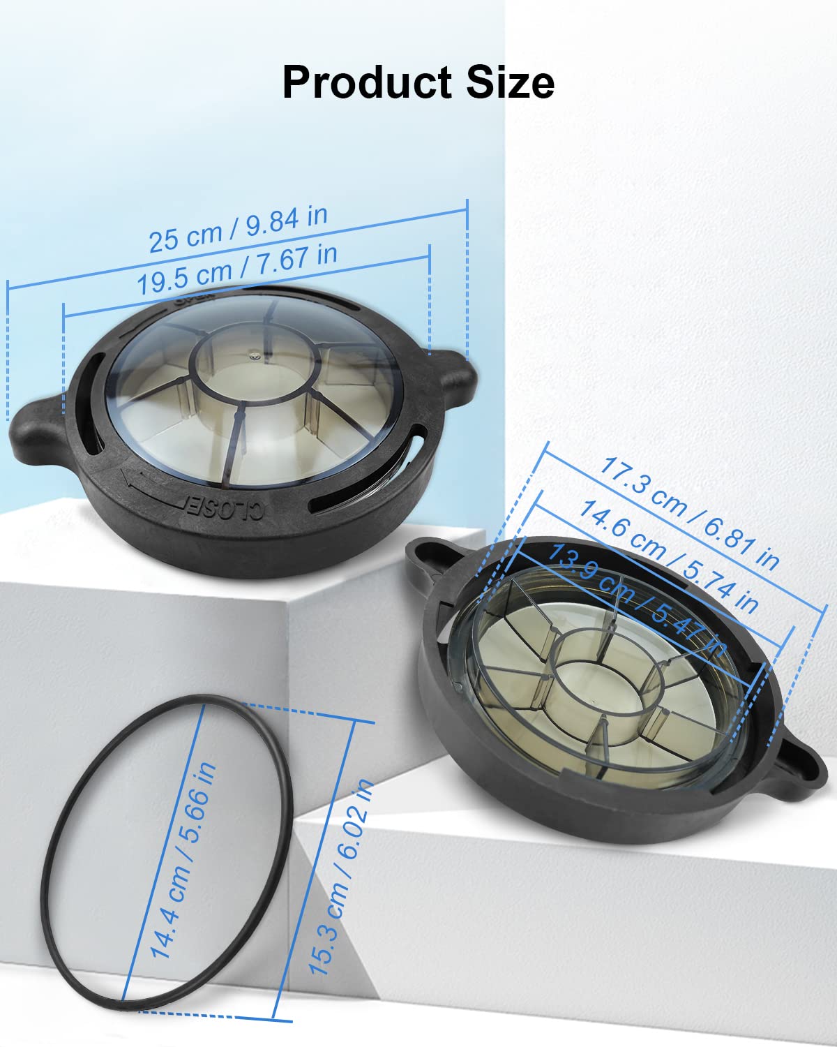 SZRKRLA ABS material pool pump lid resists wear and corrosion.