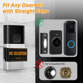 SZTGR doorbell cover installed without drilling using adhesive tape.