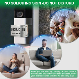 SZTGR doorbell cover rotate display; switch between No Soliciting and Do Not Disturb.