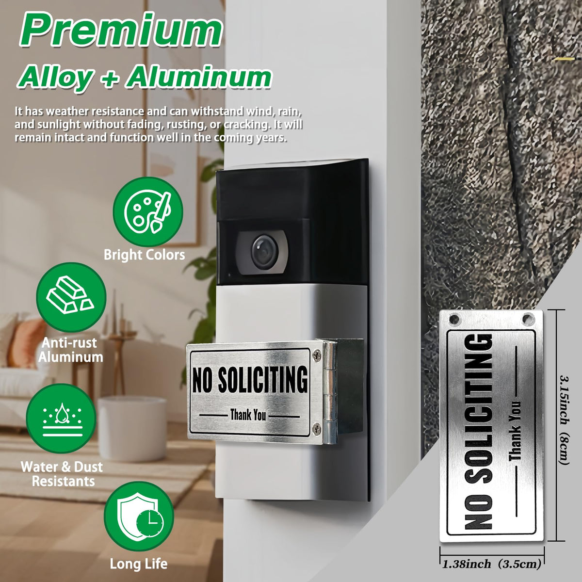 SZTGR reversible signs; keeps doorbell messages clear and visible.