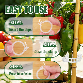 SZUAH airflow-friendly clips compatible with stakes and nets for versatile support