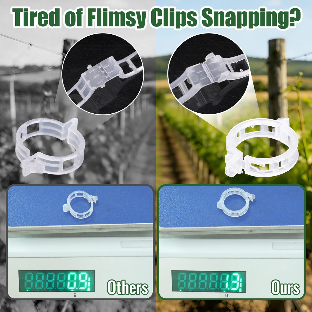 SZUAH one-handed snap clips simplify setup for busy gardeners and seniors