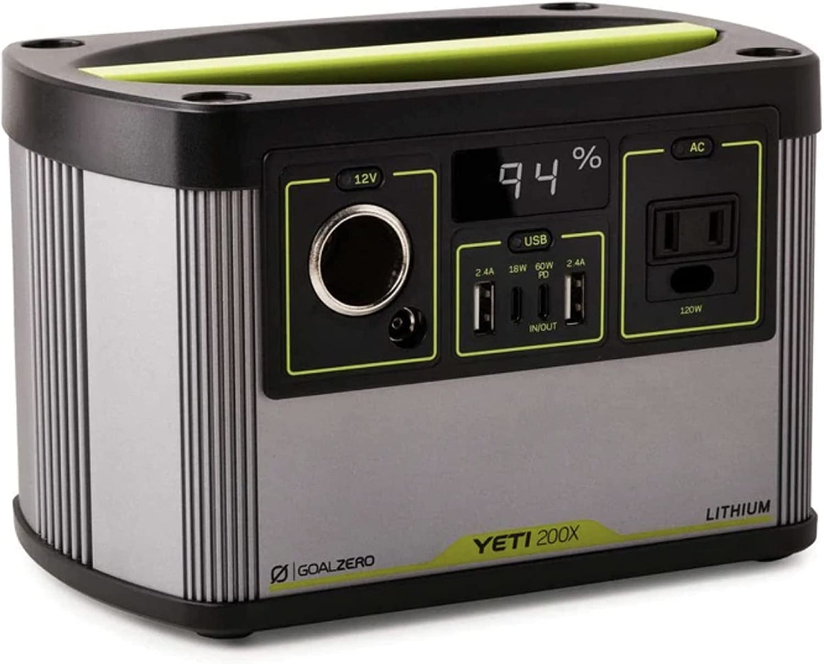 T POWER 16V charger powering Yeti 1250 in remote locations