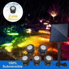 T-SUN RGB pond light offers color modes to set mood lighting.