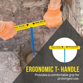 T&T Tools bright yellow handle enhances visibility on busy job sites.