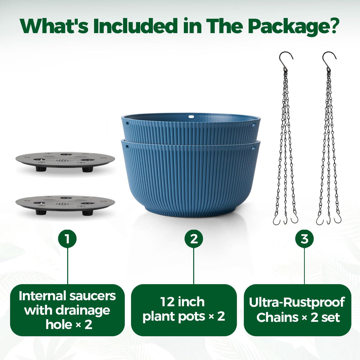 T4U blue planter can hang or rest on a surface