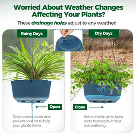 T4U 2-in-1 planter blue, hang or place on a table.