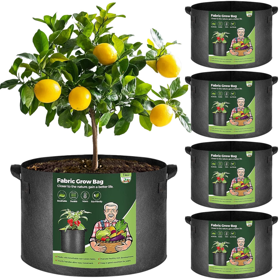 T4U 20 gallon grow bag, durable BPA-free fabric for long-lasting planting.